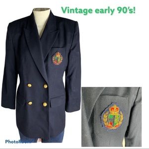 Vintage Crest Blazer Casual Corner 10 Pure…